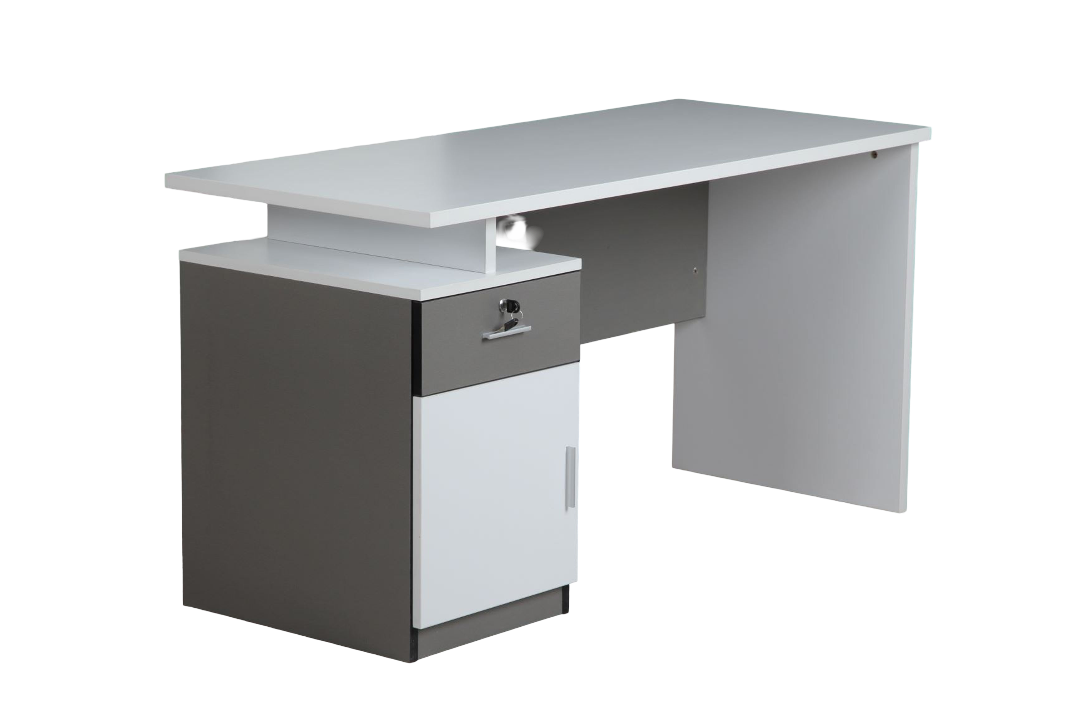 Grey & White Two Tone Office Desk