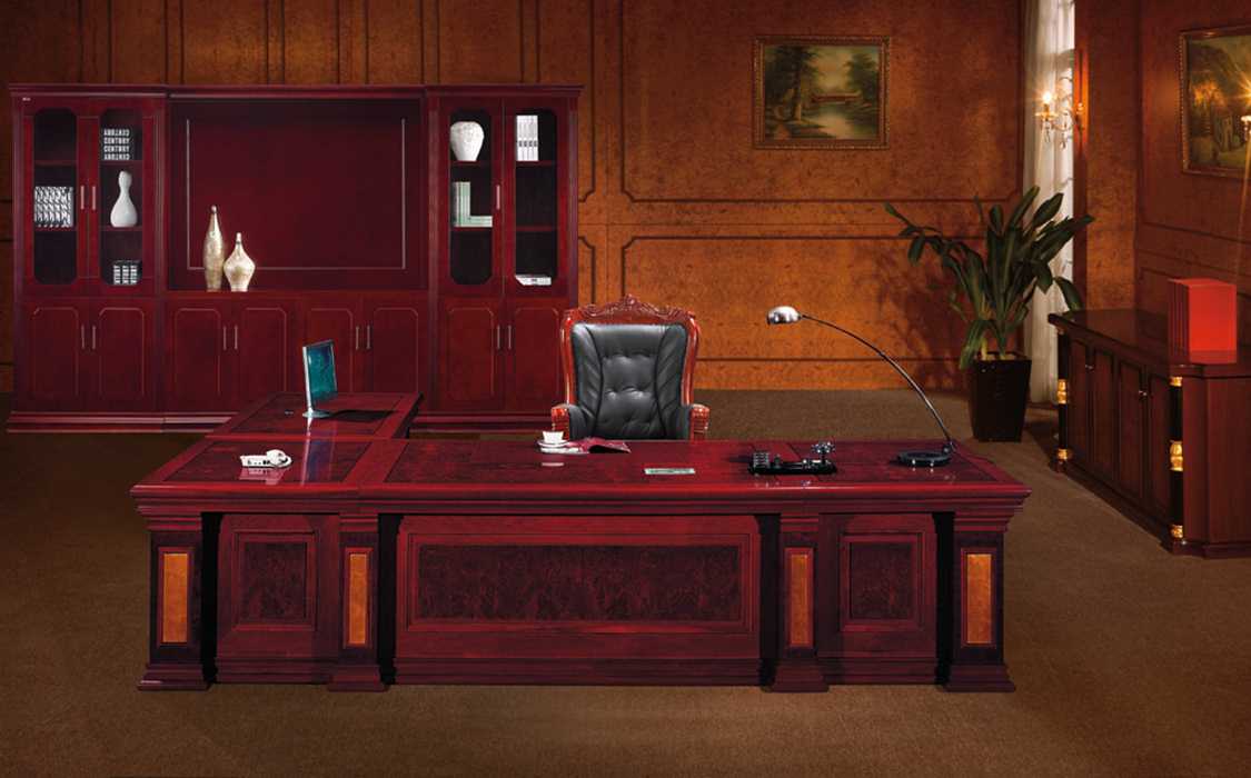 Clinton Executive Desk With Credenza And Pedestal