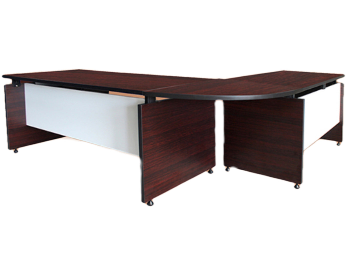 Corner Link Mahogany Office Desk