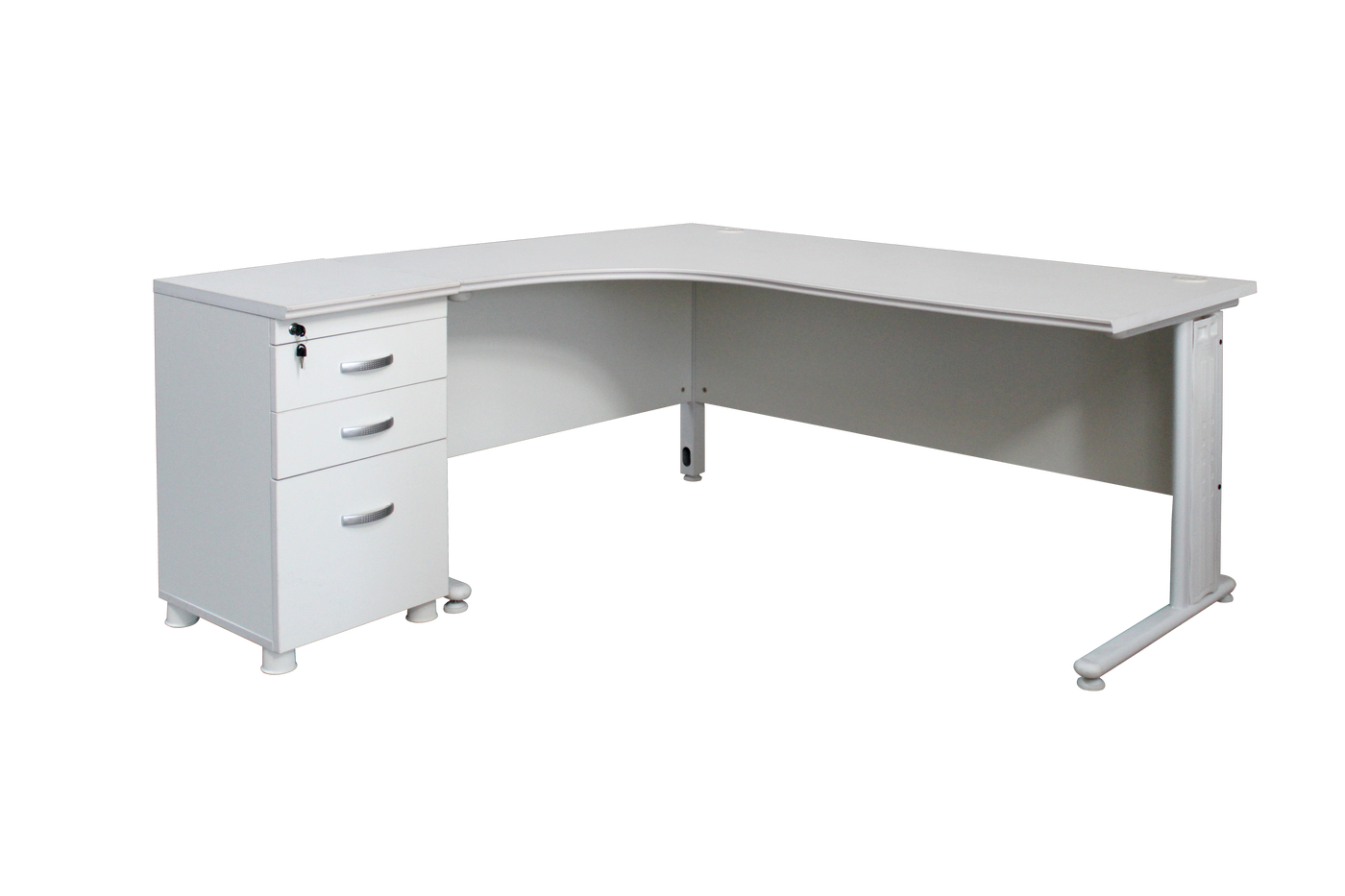 Cindy White L-Shaped Executive Office Desk